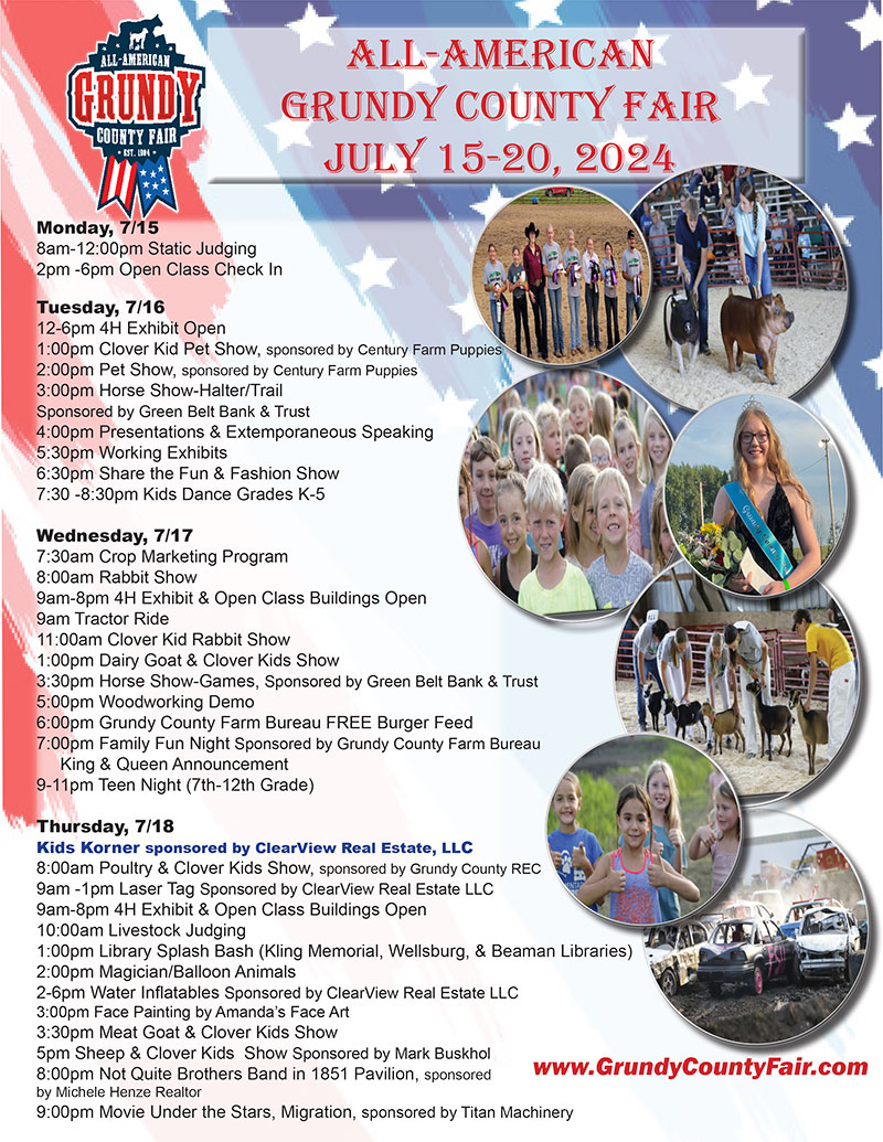 Fair Schedule Grundy County Fair